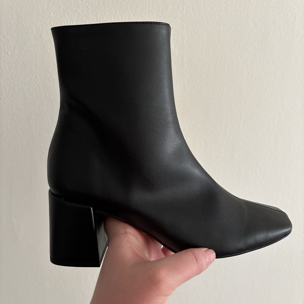 Alohas Watercolor Black Vegan Leather Boots